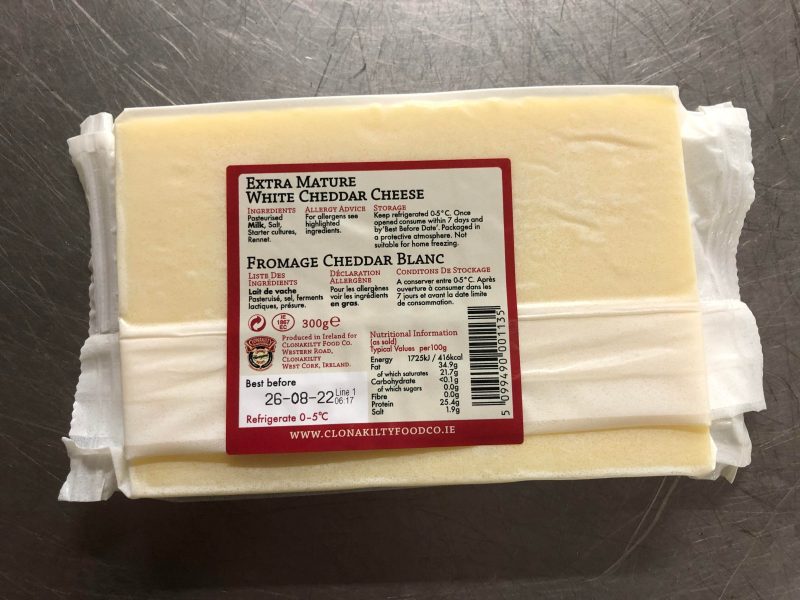 Clonakilty Extra Mature Cheddar Cheese (300G)