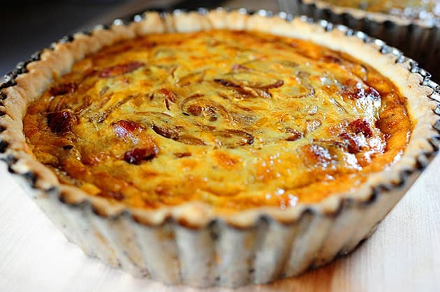 Bacon and Onion Quiche - Best Bacon Recipes for Mother's Day - Bacon Freak Blog